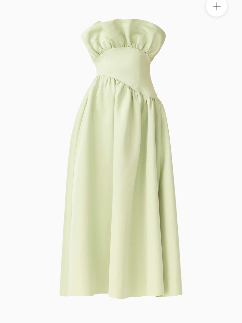 elliatt laurel green satin ruffle bust boned strapless maxi gown dress XL NEW - Picture 14 of 15